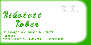 nikolett kober business card